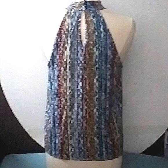 Liverpool Los Angeles Womens Halter Top Sleeveless Ikat Arrows Stripes s… - Picture 7 of 15